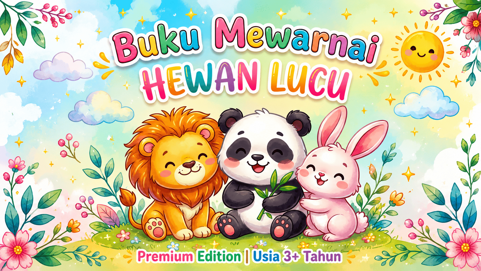 Coloring Book Hewan Lucu – File PDF Murah untuk Anak